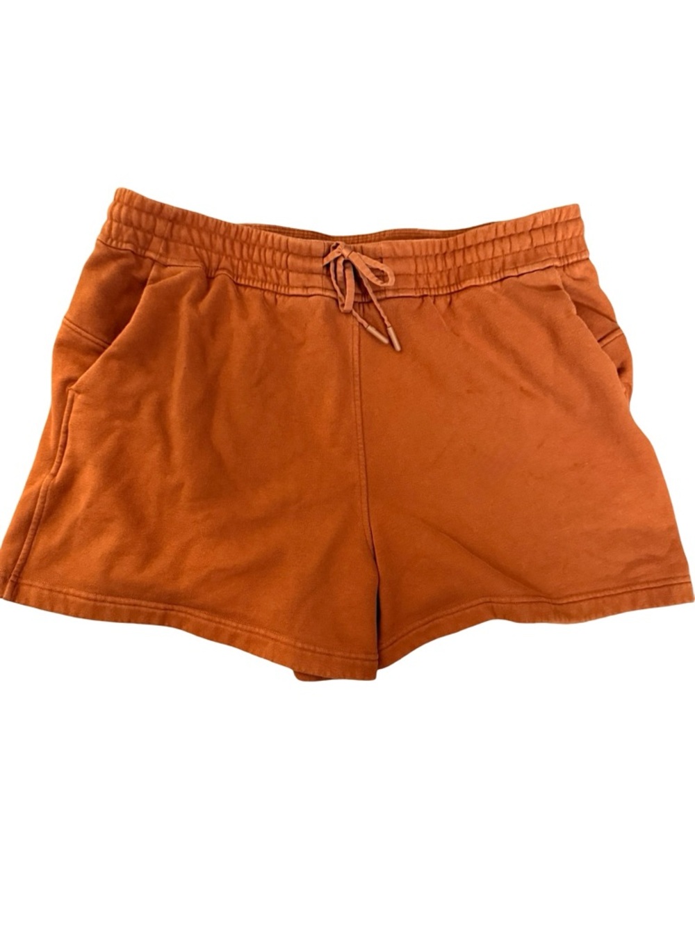 lululemon Women's Drawstring l burnt orange scuba high rise 5 inch short